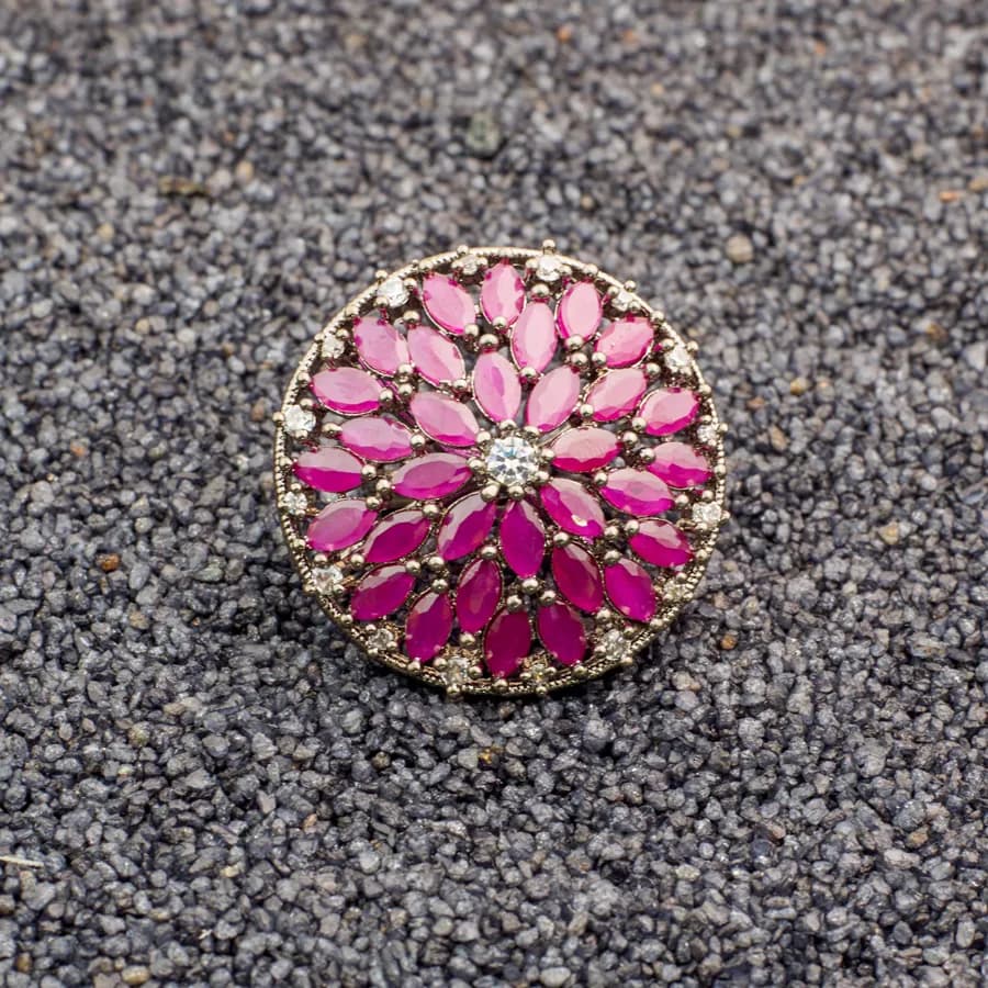 Luminous Crimson Radiance Ring