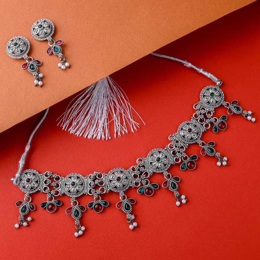 Heritage Glamour Choker and Earring Set