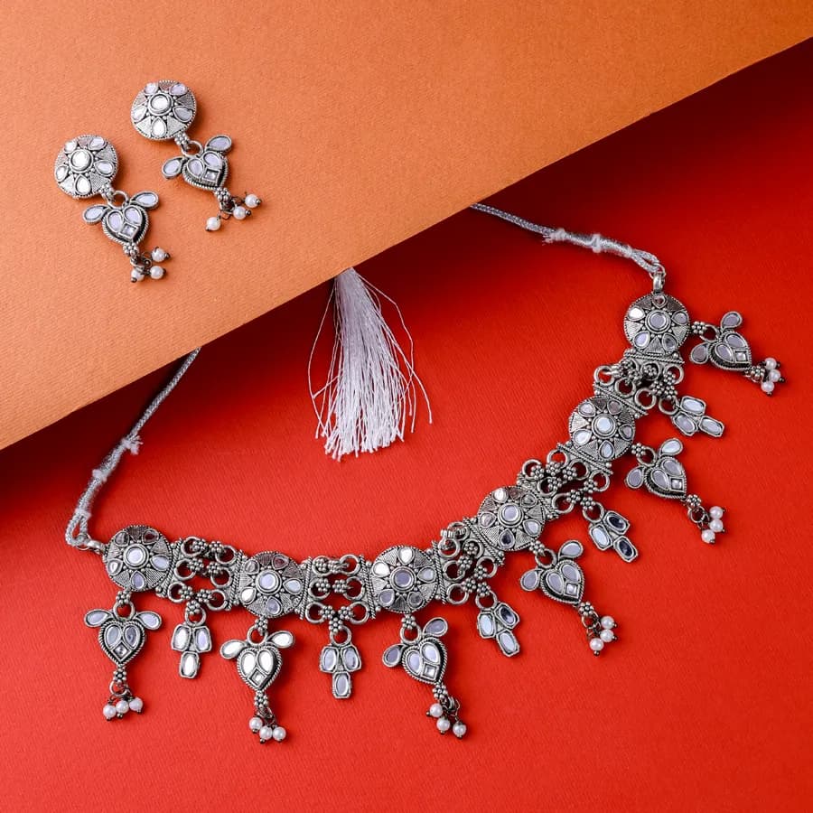 Ethnic Fusion Charm Choker Set