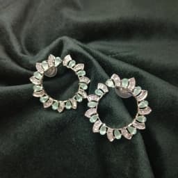 Serenity Aqua Drop Hoop Earrings 1