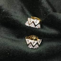 Sophisticated Aqua Kundan Chandelier Earrings 1