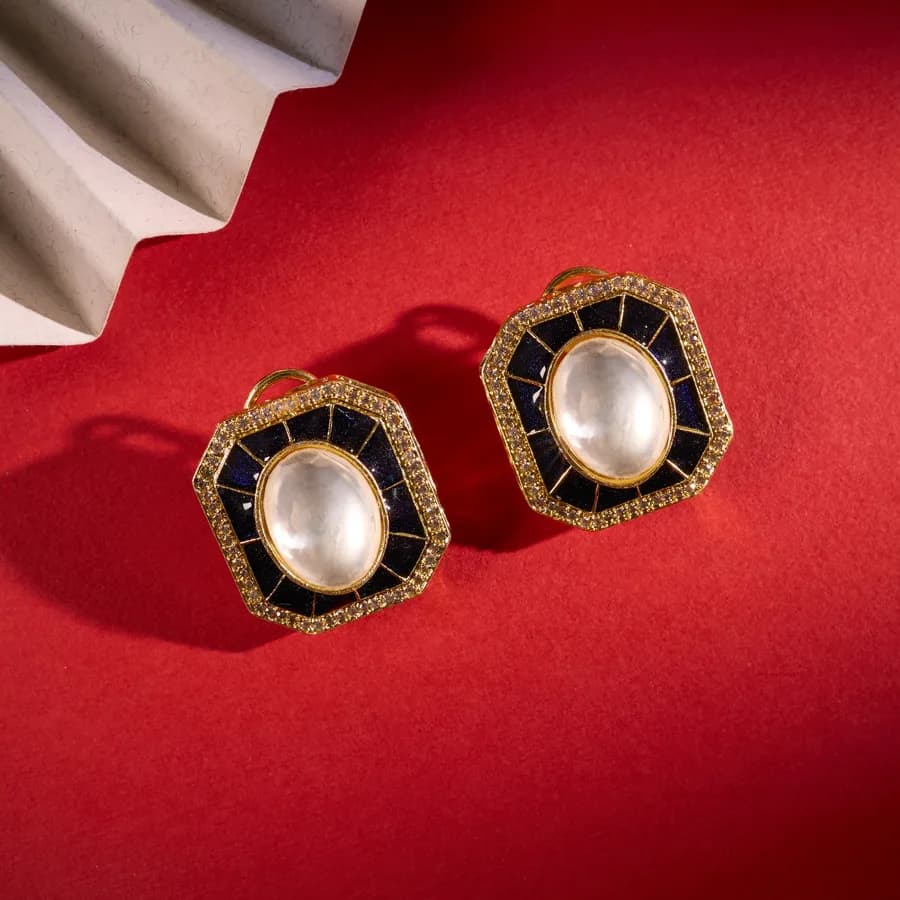 Radiant Amethyst Kundan Dangles