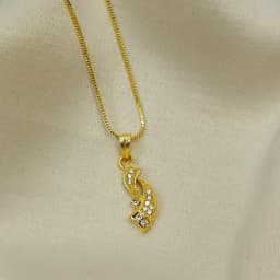 Elegant Gold Plated S-Curve Pendant 1