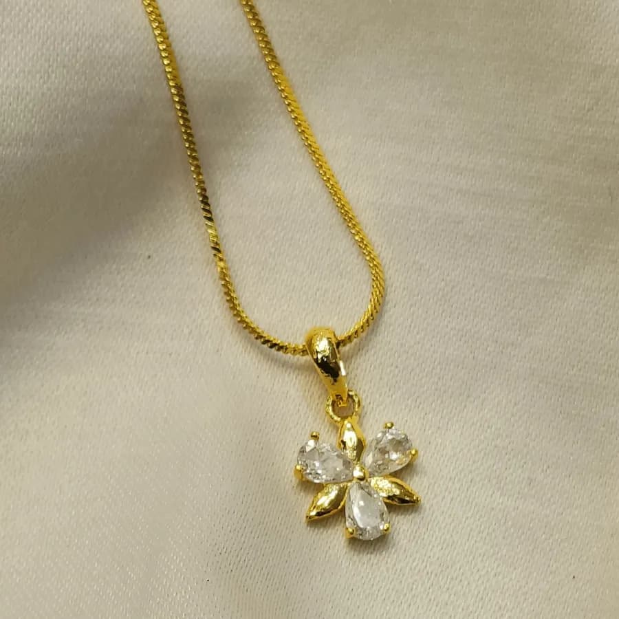 Golden Blossom Pendant Necklace