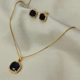 Lavish Amethyst Pendant and Earring Duo 1