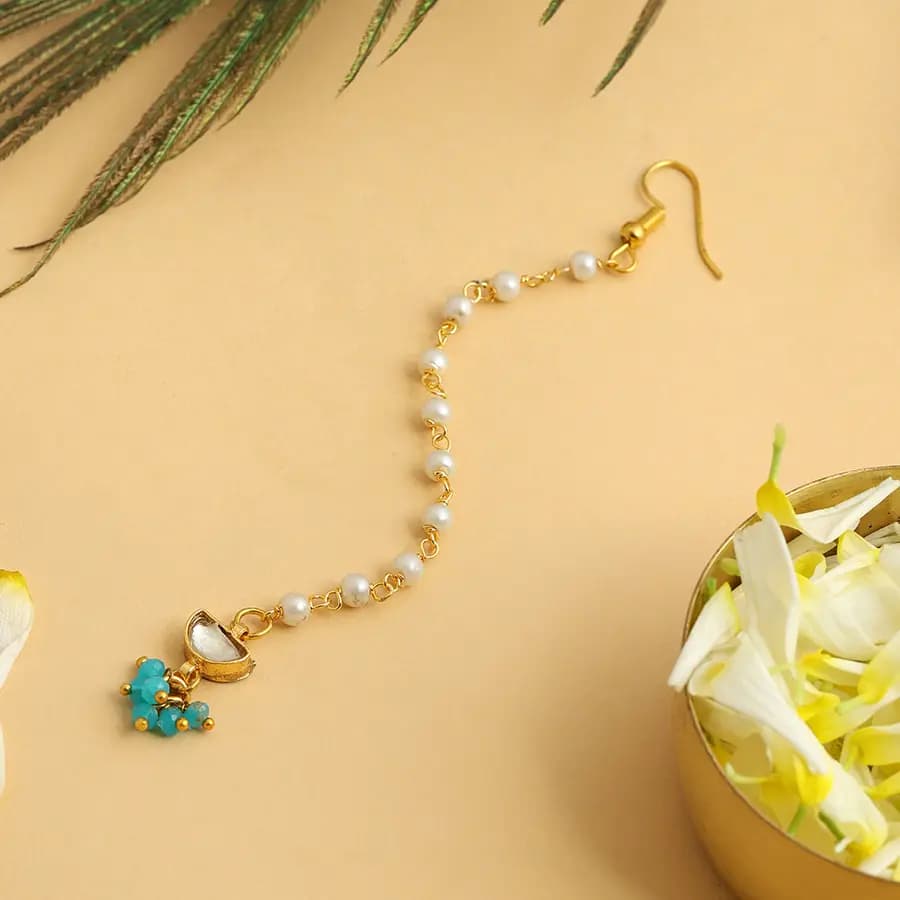 Emerald Elegance Maang Tikka