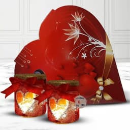 Delicious Heart Shape Chocolates Box with LED Lamp Gift Combo for your Valentine 1