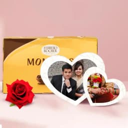 Delectable Chocolate N Personalized Photo Frame Gift Combo 1