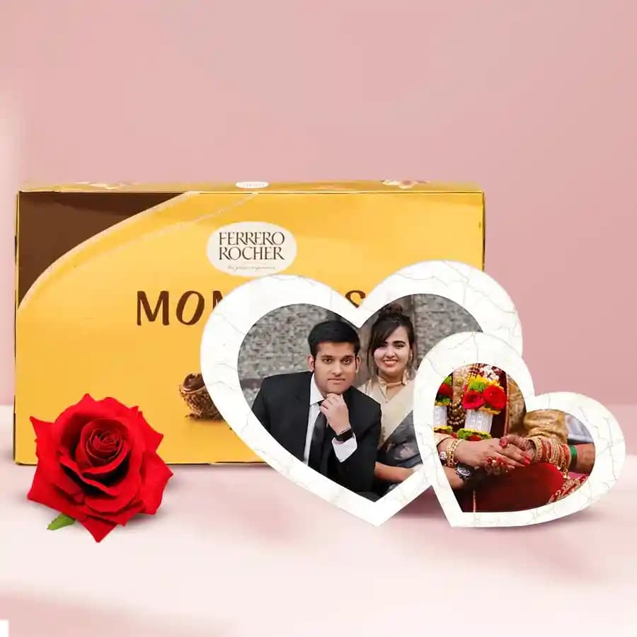 Delectable Chocolate N Personalized Photo Frame Gift Combo