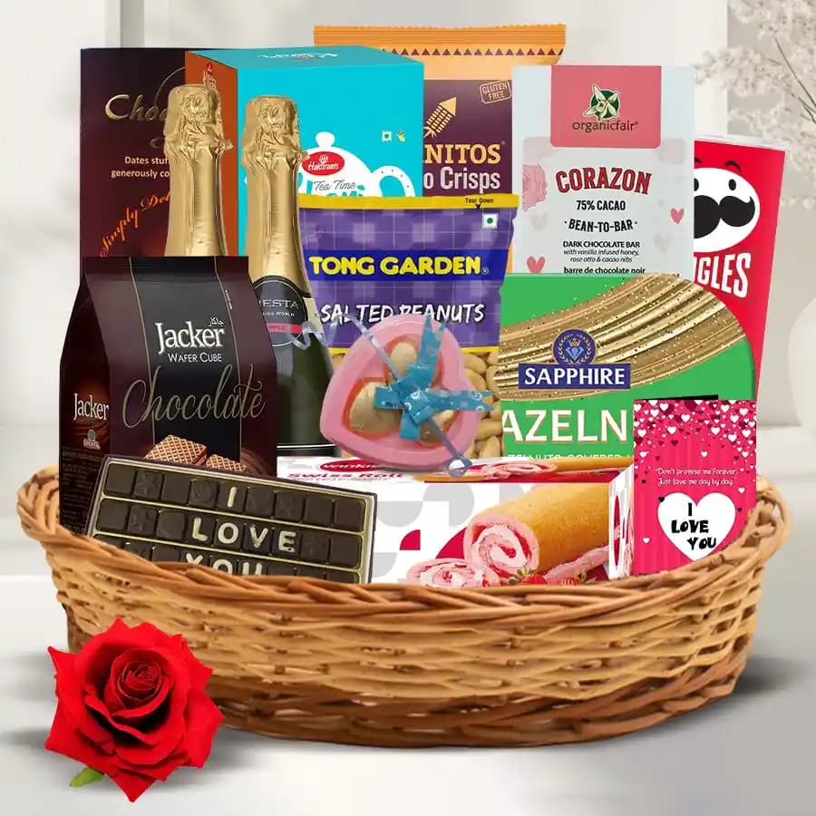 Extravagant Gourmet Delight Gift Hamper for Valentines Day