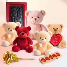 Exclusive Teddy Day Gift of Cute Teddies & Chocolates 1