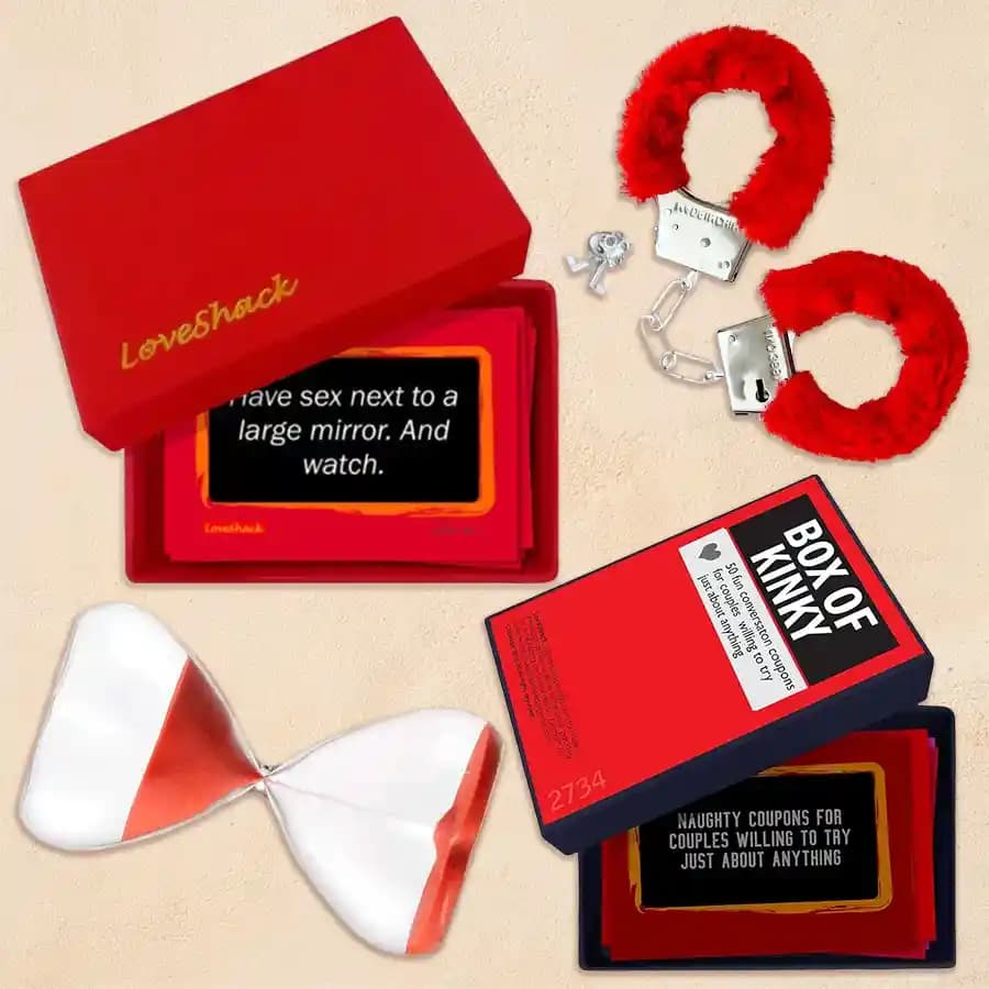 Bedroom Game Duo with Handcuffs N Love Timer for Valentines Day