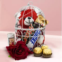 Amazing Love Teddy n Chocolates Cage 1