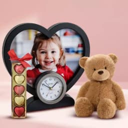 Exclusive Personalized Heart Lamp Heart Chocolates n Cute Teddy 1