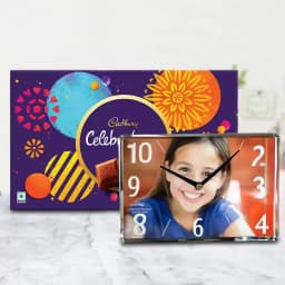 Fantastic Personalized Photo Table Clock n Cadbury Celebrations 1