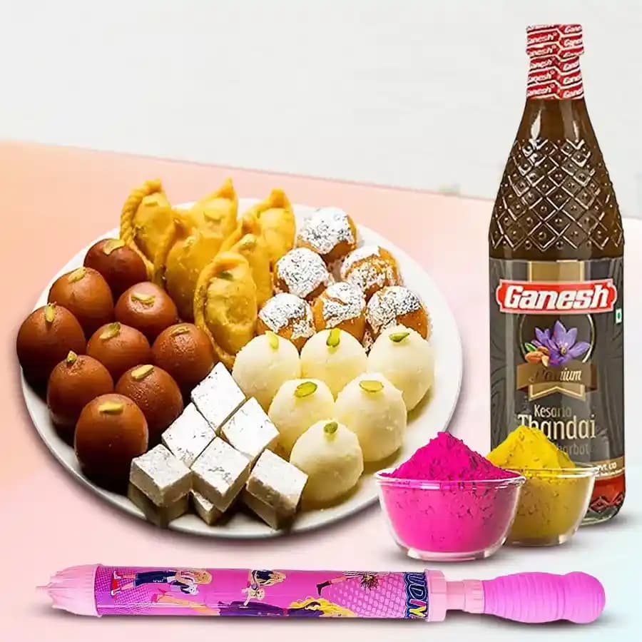 Yummy Combo of Mixed Sweets from Bhikaram n Thandai for Holi