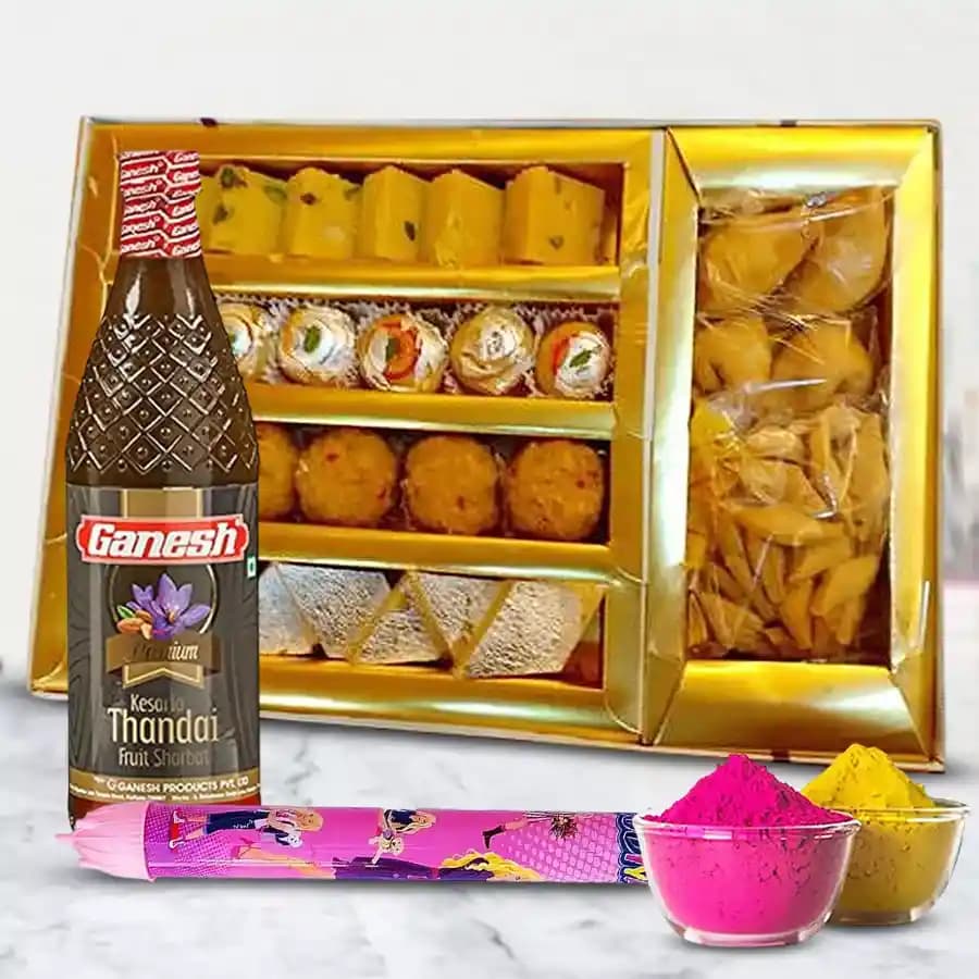 Tasty Holi Combo of Assorted Sweets N Namkeen