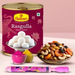 Delicious Holi Combo of Mixed Dry Fruits n Haldirams Rasgulla 1