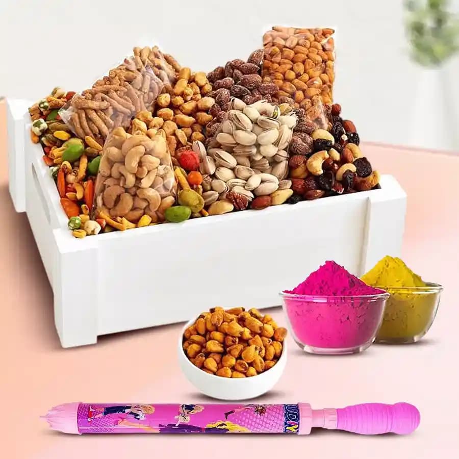 Tasty Mixed Dry Fruits Gift Hamper for Holi