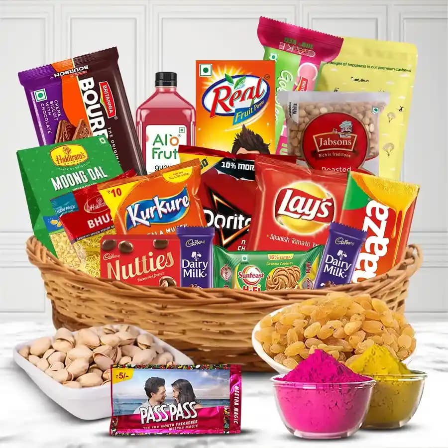 Tasty Assortments Gift Hamper for Holi