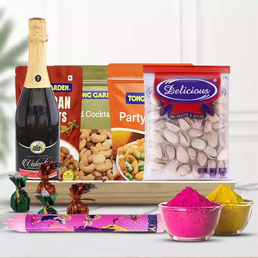 Marvelous Assorted Dry Fruits n Grape Drink Gift Hamper