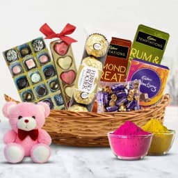 Lip Smacking Chocos Gift Basket for Holi 1