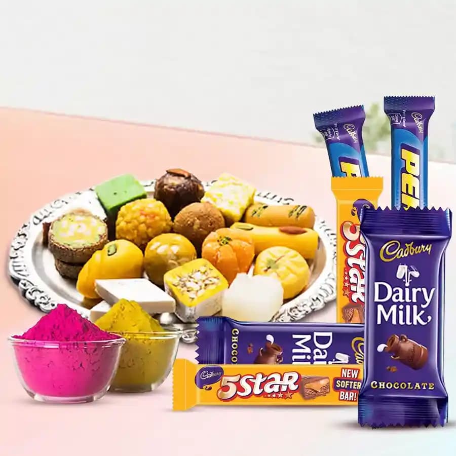 Yummy Sweets n Chocolates Gift Combo for Holi
