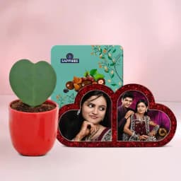 Impressive Personalized HB Double Heart Zoya Heart Plant n Sapphire Chocolate 1