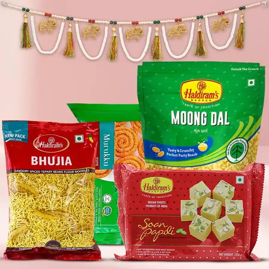 Exquisite Evening Snacks N Bandhanwar Gift Combo for Diwali