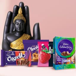Showy Palm Buddha Statue n Cadbury Family Assortment 1