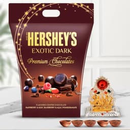Yummy Hersheys Dark Chocolate with Laxmi Ganesh Mandap n Mud Diya 1
