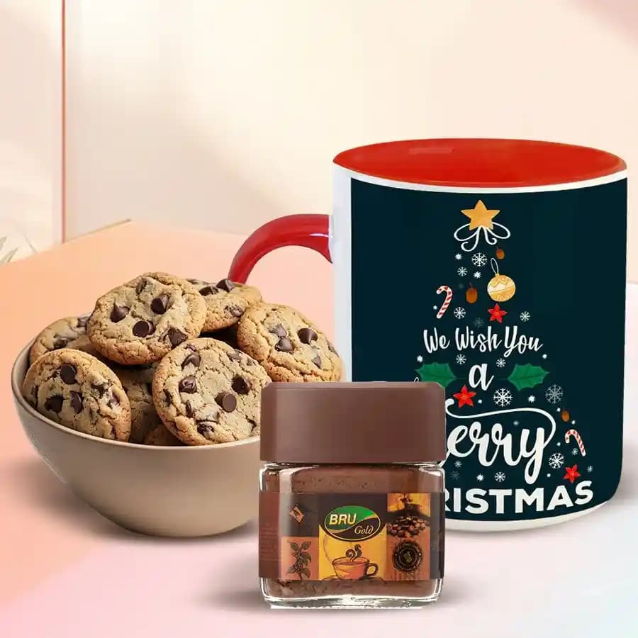 Ideal Xmas Coffee Hamper with Choco Chip Cookie