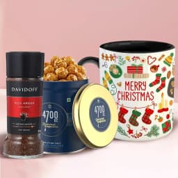 Lovely Davidoff Coffee Hamper with Caramel Popcorn for Xmas 1