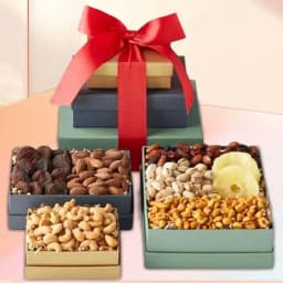 Crafty Xmas Triple Tower Gift of Exotic Dry Fruits 1