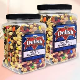 Lovely Xmas Gift of Twin Jar Full of Dried Nuts n Candies 1