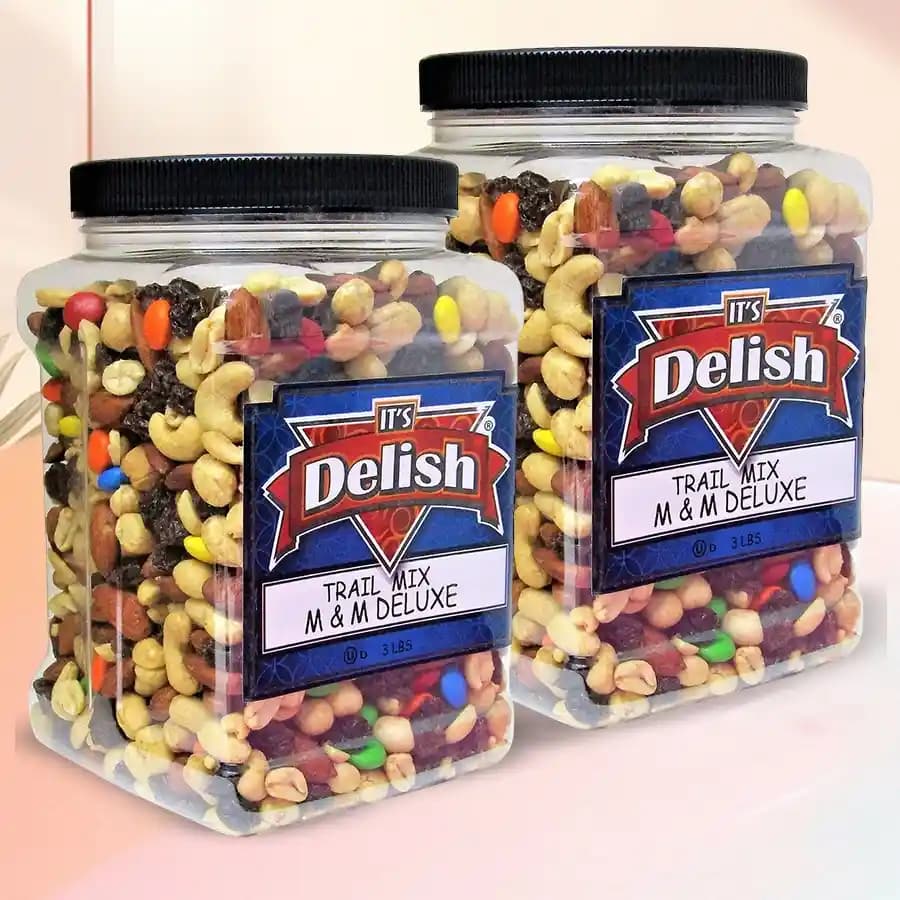 Lovely Xmas Gift of Twin Jar Full of Dried Nuts n Candies