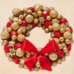 Sensational Xmas Wreath of Handmade Chocolates N Ferrero Rocher 1