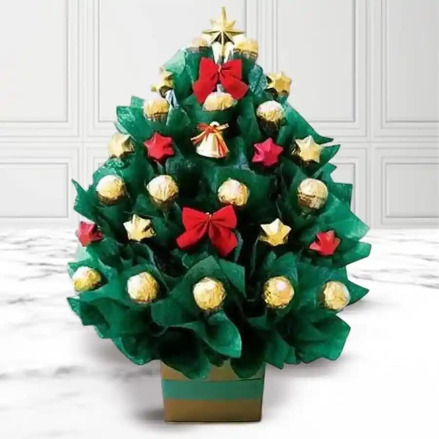 Divine Xmas Tree Full of Handmade Chocolates