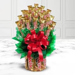 Stunning Golden Arrangement of Twix Chocolates for Xmas 1
