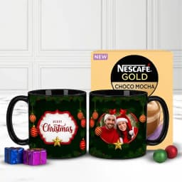 Trendy Personalized Merry Christmas Magic Mug with Nescafe Mocha 1