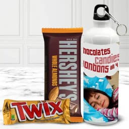 Stunning Personalized Presto Metal Bottle with Chocolates 1