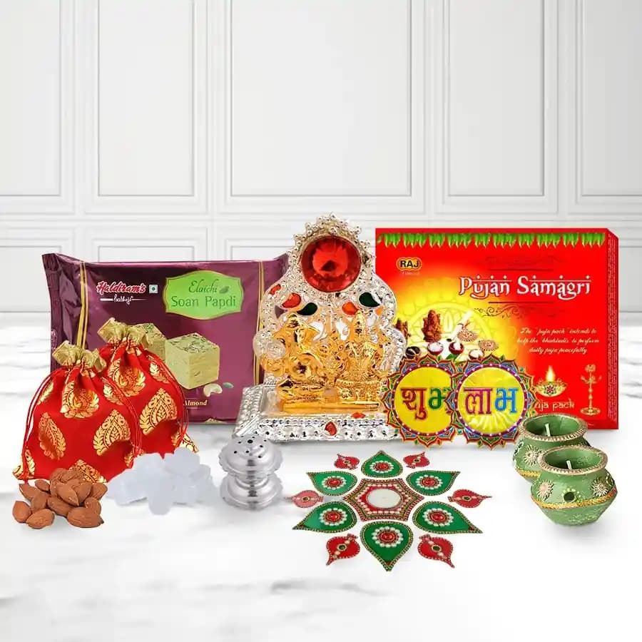 Traditional Diwali Poojan N Decor Essential Gift Box