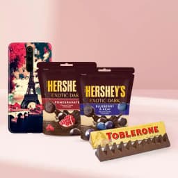 Fabulous Valentine Gift of Mobile Cover Toblerone n Hersheys Exotic 1