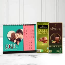 Timeless Love Personalized Calendar with Two Exotic Cadbury Bar 1