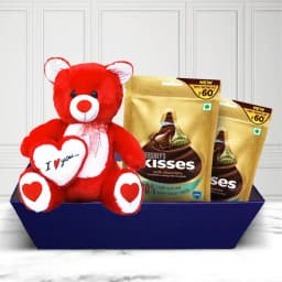 Love Overloaded Hersheys Kisses Duo and Teddy with Heart 1