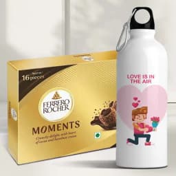 Fantastic Valentine Gift of Personalized Bottle n Ferrero Moments 1