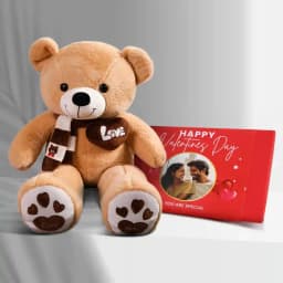 Personalized Choco Wrapper with Chocolate with Teddy for Valentine 1