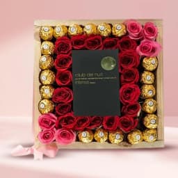 Amazing Valentine Gift of Ferrero Rocher Chocolates Club Nuit Perfume n Roses for Fiancee 1