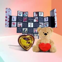 Custom Heart Maze Card with Chocolate Delights and Cuddly Bear 1