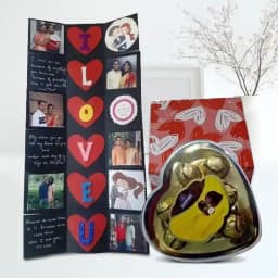 Impressive Love infinity Personalized Card with Sapphire Chocolate Box 1